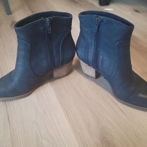 Blue Heeled Booties - Picture 3 of 6